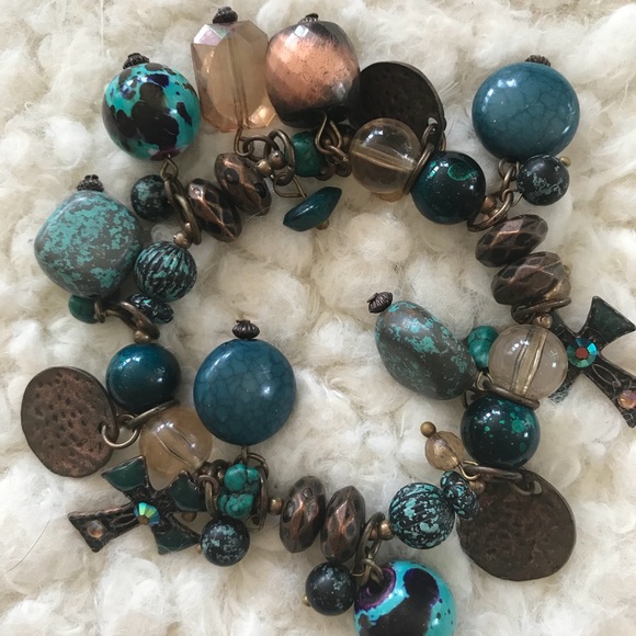 FUNKY Art Deco Jewelry Set ft. Jewels & Enamel - Picture 5 of 6